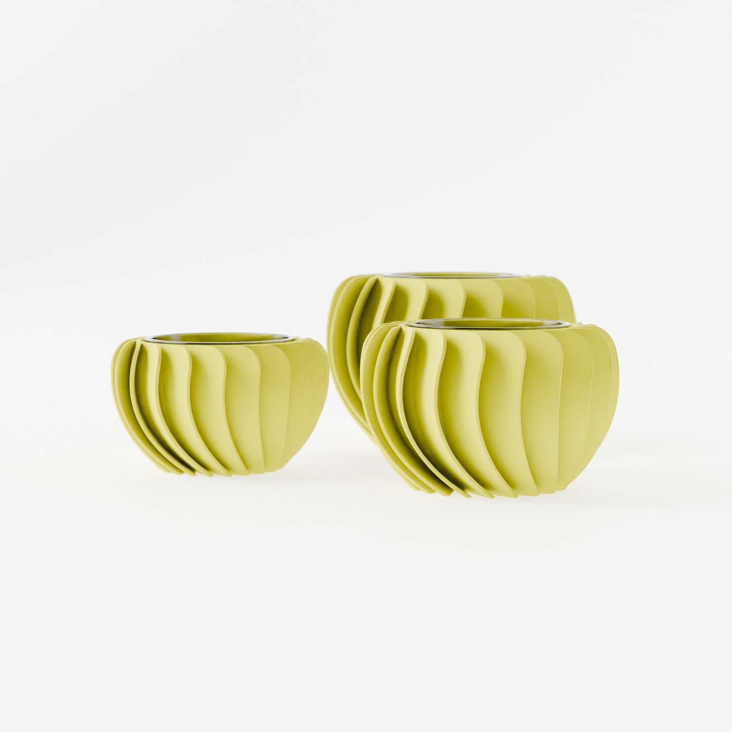 Teelichter_Dune_3__Zitronengelb