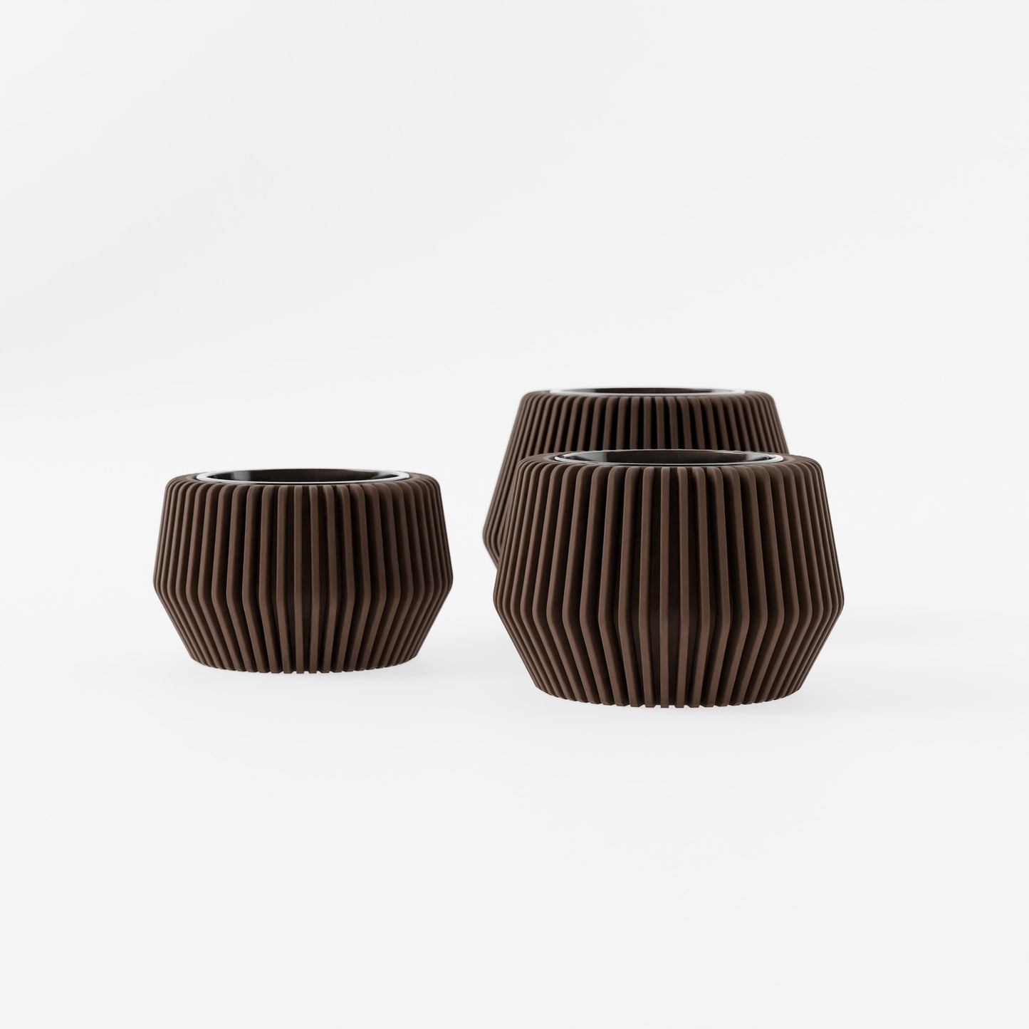 Teelichter_Enfolded_3__Dunkelbraun