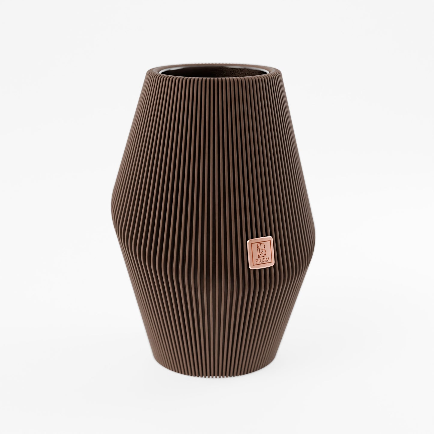 Vase_Enfolded_1__Dunkelbraun