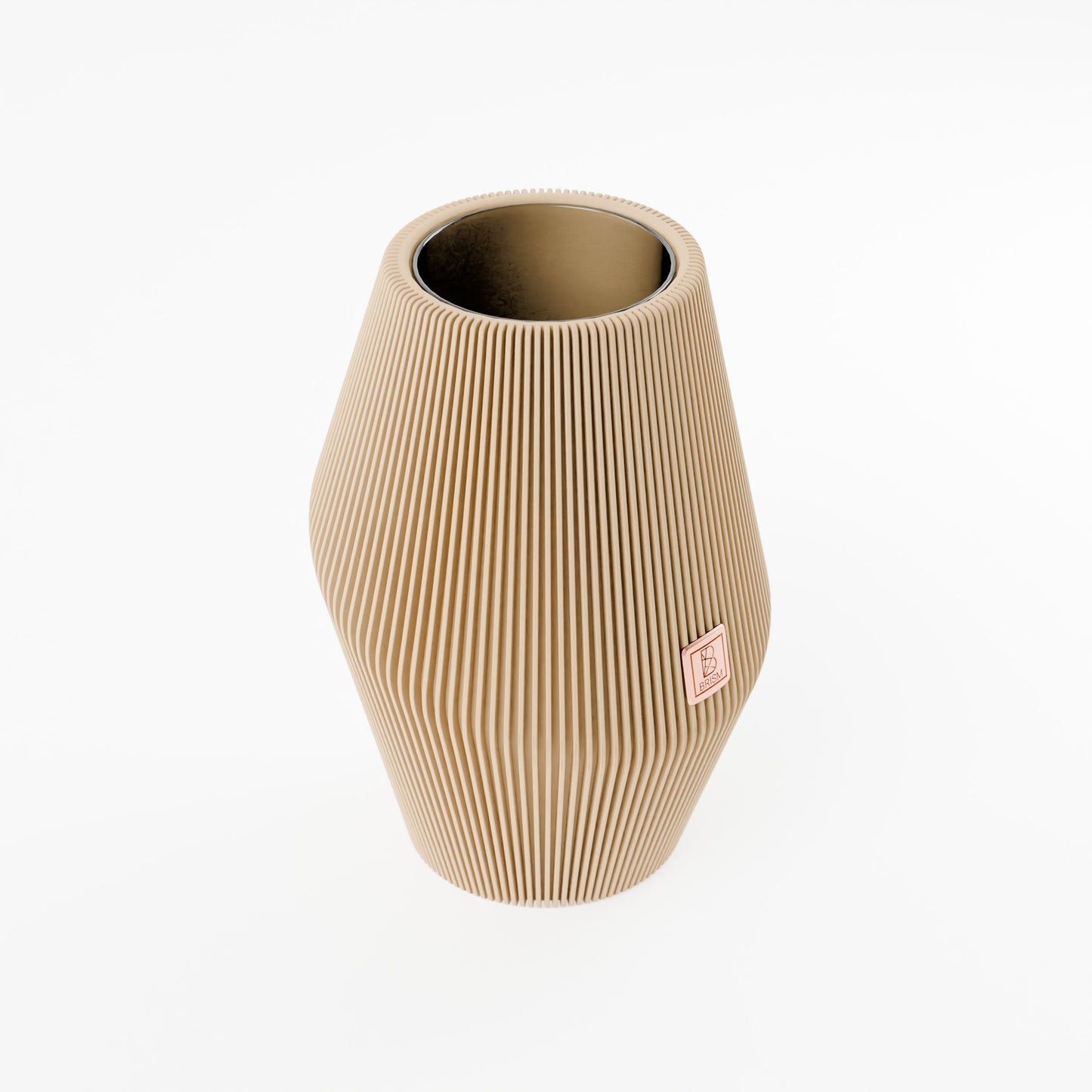 Vase_Enfolded_3__Lattebraun